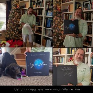 Christmas 2017. Mr. Mark Mohlman from the United States enjoys his signed copy.
